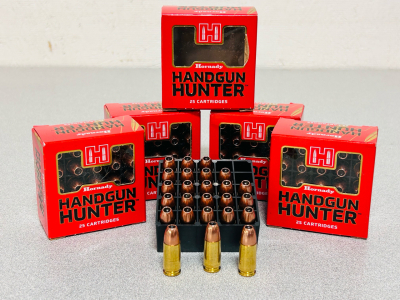 (125) Rounds Of Hornady Handgun Hunter 9mm+P 115 Gr. Monoflex