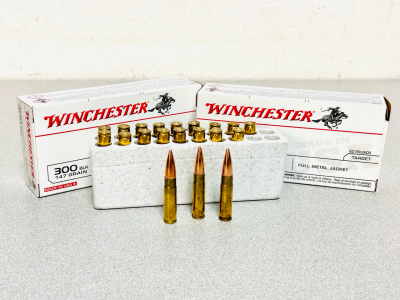 (40) Rounds Of Winchester 300 BLK 147 Gr. Full Metal Jacket