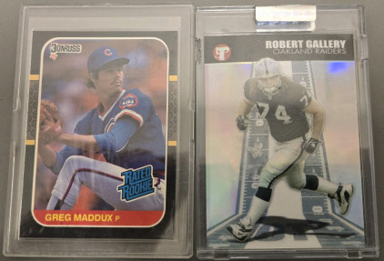 Greg Maddux '87 Donruss, Robert Gallery 2004 Topps Refractor 585/1099