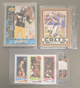 (3) Sports Cards- Kordell Stewart, Peyton Manning, NBA '69 Scoring Leader