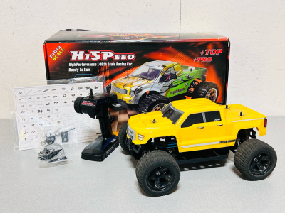1/10th Scale HiSpeed High Performance Racing Car Ready To Run. Upgraded Brushless Motors With Upgraded Speed Control System. Has Remote.