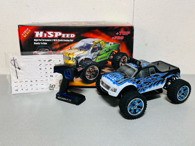 1/10th Scale HiSpeed High Performance Racing Car Ready To Run. Upgraded Brushless Motors With Upgraded Speed Control System. Has Remote.
