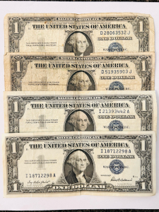(4) Vintage Silver Certificates