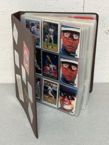 Binder With Collection Of Baseball Cards: Darryl Strawberry, Tony Gwynn, Wade Boggs, Cal Ripken, Ruben Sierra and Many Other Stars