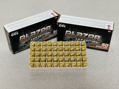 (100) Rounds Of Blazer Brass Case 40 S&W 180 Gr. FMJ