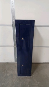 Metal Safe/Cabinet with Wood Shelves