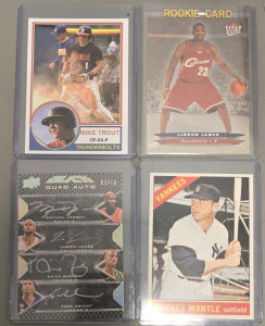 Mike Trout, LeBron James, Mickey Mantle, Quad Auto *Unsanctioned Reprint*