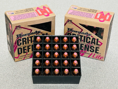 (50) Rounds Of Hornady Critical Defense Lite 9mm Luger 100 Gr. FTX Brass Case