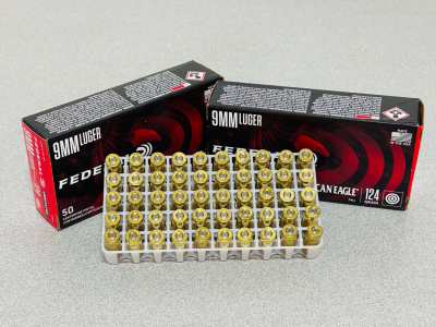 (100) Rounds Of Federal 9mm Luger 124 Gr.