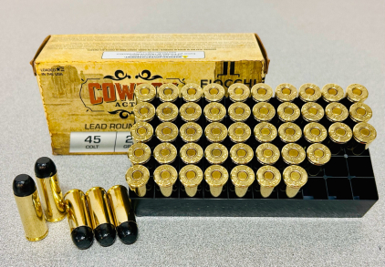 Box Of Fiocchi Cowboy Action Lead Round Nose Flat Point 45 Colt 250 Gr