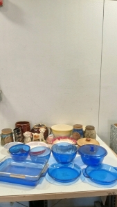 (26) Ceramic Kitchen Containers and Ceramic Figures