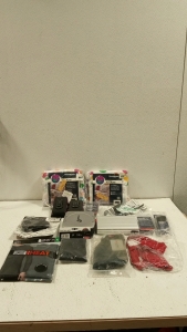 Large Lot of Barney Dust Ruffles, Internet Routers, Bike Accessories, and More