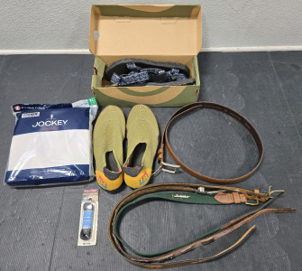 4-Pack New Jockey V-Neck T-Shirts, Nike Aqua Gear Water Shoes, Allen Edmonds Italian Calfskin Leather Belt, Teva Sandals w/ Original Box, & More!