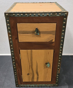 Hand-Made Unique Side Table Dresser w/ Storage - 26"H x 15"D x 15"W