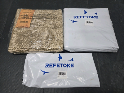 (2) Refetone Indoor Doormats / Machine Washable - 24" x 36" - Coffee Color - $25 Individual Value!