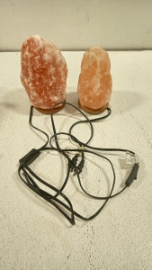 (2) Rock Salt Lamps