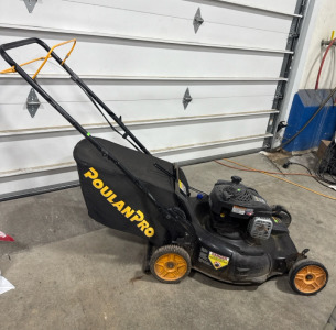 (1) Poulan Pro 550e series lawn mower