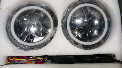LED Tubing Halo Jeep Headlights - Brand New