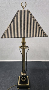 Vintage Frederick Cooper Brass Candlestick Lamp w/ Shade / +$150 Value!