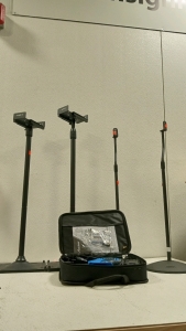 (4) Speaker Stands, (1) Avid Power Cordless Inflator