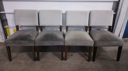 (4) Thomasville LaSalle Dining Chairs-Light Gray/Dark Gray