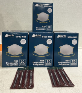 (10) Boxes of N95 Disposable Respirators (Packs of 20) (2) 4pc Dental Picks