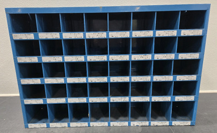 Large TIFCO Metal Parts Storage Rack - 34"L x 8&frac12;"D x 19⅜"H