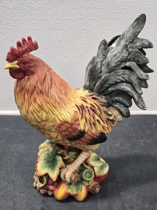 Fitz & Floyd Hand-Made Porcelain Rooster - 17"