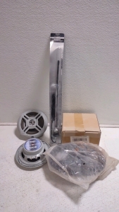 (5) Car Audio & Accessories- Android Car Stereo w/ Dual Speakers & Antenna (FL Shelf)