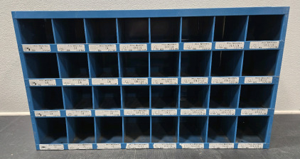 Large TIFCO Metal Parts Storage Rack - 34"L x 8&frac12;"D x 19⅜"H