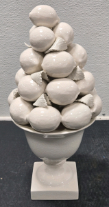 Great City Traders Porcelain Lemon Sculpture Topiary - Made in Portugal - 19"