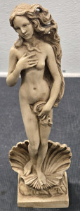 Vintage Hand-Carved Resin Sculpture "The Birth of Venus" by A. Santini Made in Italy - 16" / +$50 Value!