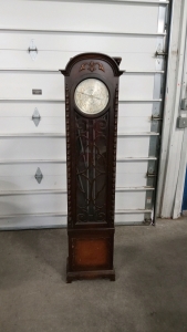 (1) Revere Grandfather Clock 63x14x9 Needs Repair