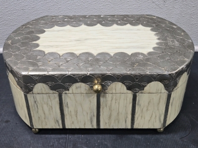 Art Deco Large Trinket Box w/ Felt-Lined Interior - 18"L x 12"D x 7"H, OmRon Blood Pressure Monitor, & More!