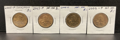 2005-2006 Sacagawea Dollar Coins, U.S. Mint, P & D Mint Marks
