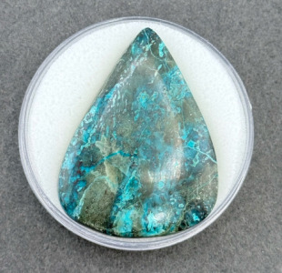 (1) 54.75ct. Natural Blue Green Shattuckite Crysacalla Gemstone Cabochon