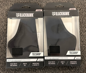 (2) Blackhawk Tecgrip Inside The Pant Holsters: Size 05 Glock 26/27/33/43/S&W Shield