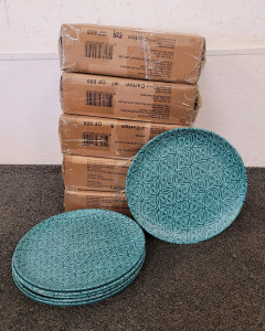 Malachite Trellis Salad Plate Set