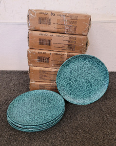Malachite Trellis Salad Plate Set