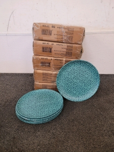 Malachite Trellis Salad Plate Set