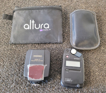 Sekonic Model Flashmate Light Meter, And Yongnuo Manual Flash Controller