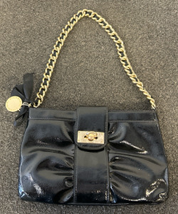 Black Gianni Bini Bag Gold Chain Handbag