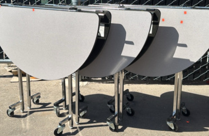 3 Small Rounded School Tables