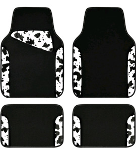 (2) Styles Of Car Floor Mats And (2) Steering Wheel Covers