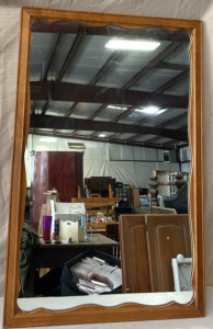 Large Vintage Wood Framed Mirror