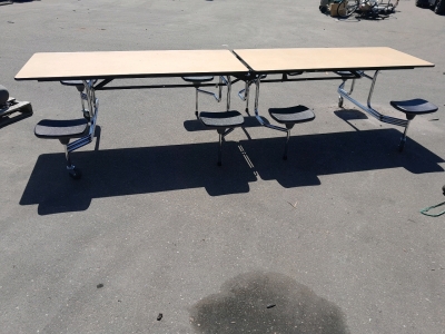 (2) Large Wood School Tables