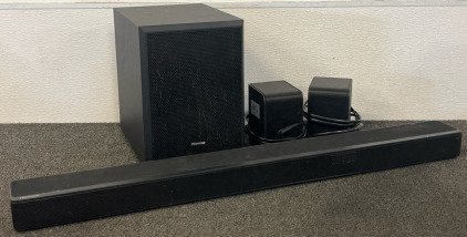 Hisense Soundbar System Including Soundbar, Subwoofer, & 2 Satellite Speakers