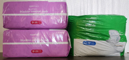 Amazon Basics Woman's Bladder Control Pads And Mends Guards!