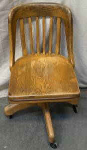 Wooden Chair w/ Wheels