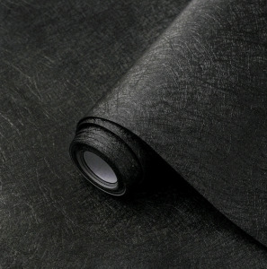 (4) Rolls Of Arthome Peel and Stick Wallpaper 23.6''x200'' Black Embossed Contact Paper,Silk Textured Vinyl Decorative Sticker for Living Room,Bedroom,Countertop Cabinets,Removable Contact Paper Wall Covering